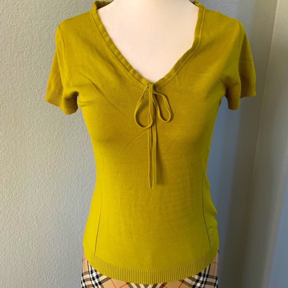 Burberry knit top olive green